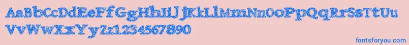 Danishcrack Font – Blue Fonts on Pink Background