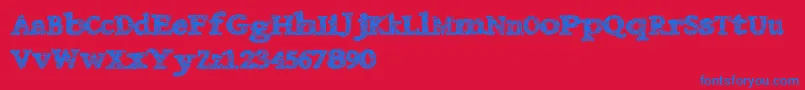 Danishcrack Font – Blue Fonts on Red Background