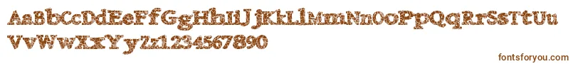 Шрифт Danishcrack – коричневые шрифты на белом фоне