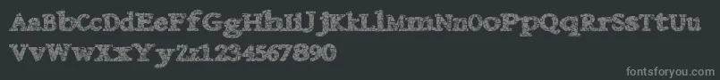 Danishcrack-Schriftart – Graue Schriften auf schwarzem Hintergrund