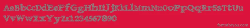 フォントDanishcrack – 赤い背景に灰色の文字