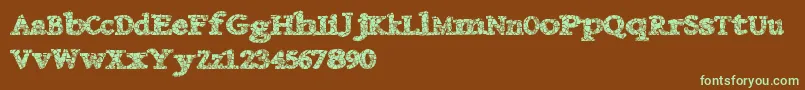 Шрифт Danishcrack – зелёные шрифты на коричневом фоне