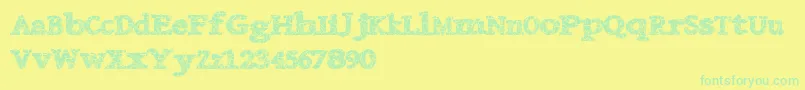 Danishcrack Font – Green Fonts on Yellow Background