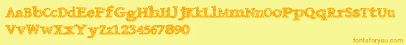 Danishcrack Font – Orange Fonts on Yellow Background