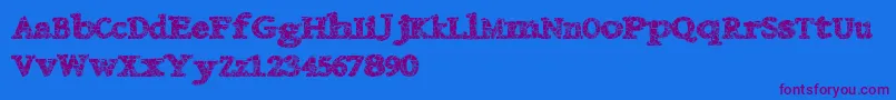 Danishcrack-fontti – violetit fontit sinisellä taustalla