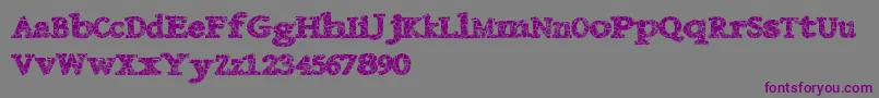 Danishcrack-Schriftart – Violette Schriften auf grauem Hintergrund