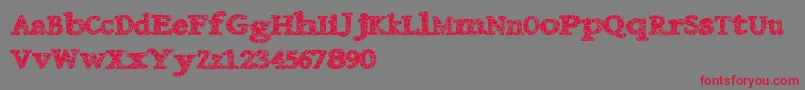 Danishcrack Font – Red Fonts on Gray Background