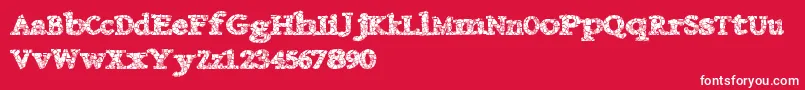 Danishcrack Font – White Fonts on Red Background
