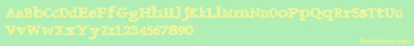Danishcrack Font – Yellow Fonts on Green Background