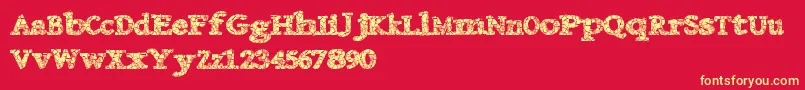 fuente Danishcrack – Fuentes Amarillas Sobre Fondo Rojo