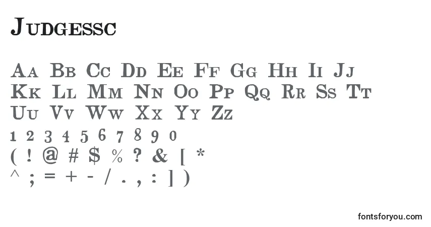 Judgessc Font – alphabet, numbers, special characters