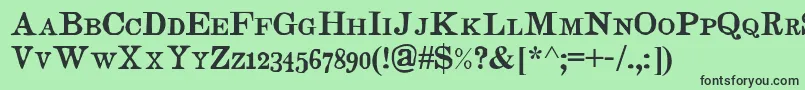 Judgessc Font – Black Fonts on Green Background