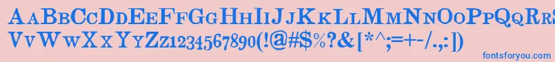 Judgessc Font – Blue Fonts on Pink Background