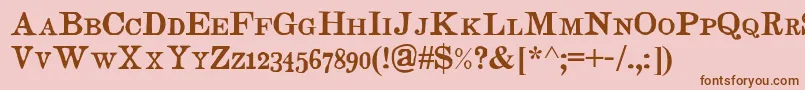 Judgessc Font – Brown Fonts on Pink Background