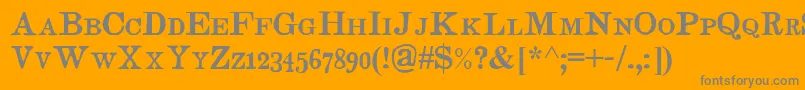 Judgessc Font – Gray Fonts on Orange Background