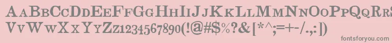 Judgessc Font – Gray Fonts on Pink Background