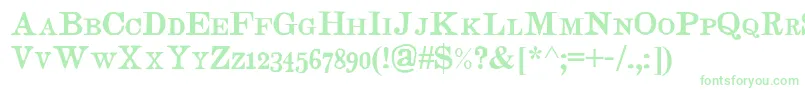 Judgessc Font – Green Fonts on White Background