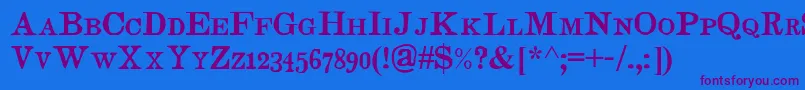 Judgessc Font – Purple Fonts on Blue Background