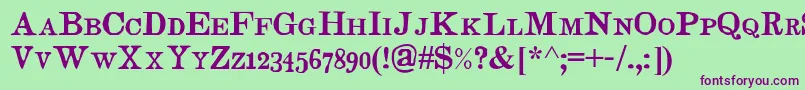 Judgessc Font – Purple Fonts on Green Background