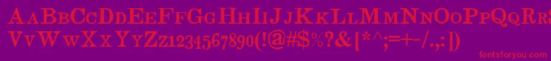 Judgessc Font – Red Fonts on Purple Background