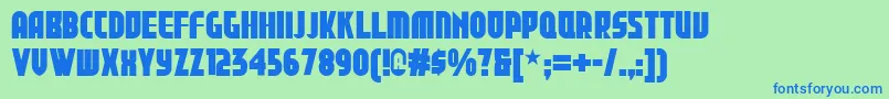 Shallwegdansknf Font – Blue Fonts on Green Background