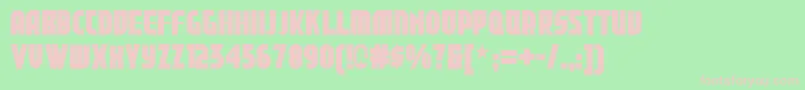 Shallwegdansknf Font – Pink Fonts on Green Background