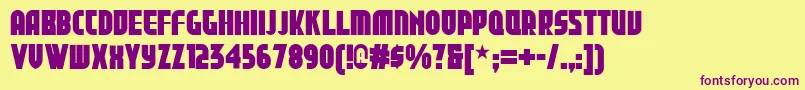 Shallwegdansknf Font – Purple Fonts on Yellow Background