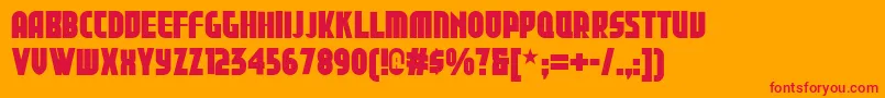 Shallwegdansknf Font – Red Fonts on Orange Background