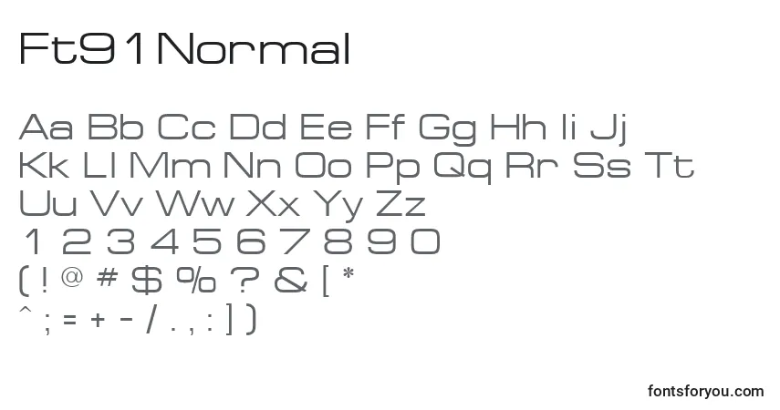 Ft91Normal Font – alphabet, numbers, special characters