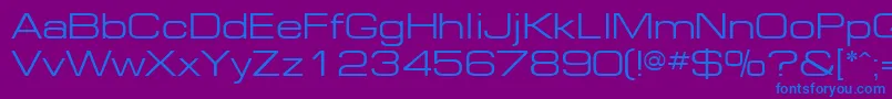 Ft91Normal Font – Blue Fonts on Purple Background