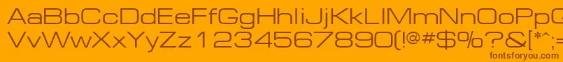 Ft91Normal Font – Brown Fonts on Orange Background