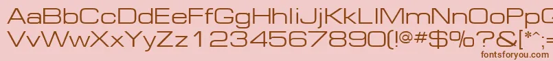 Ft91Normal Font – Brown Fonts on Pink Background