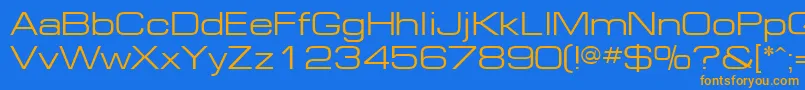 Ft91Normal Font – Orange Fonts on Blue Background