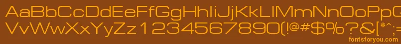 Ft91Normal Font – Orange Fonts on Brown Background