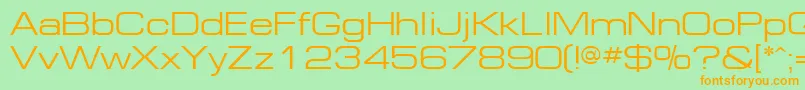 Ft91Normal Font – Orange Fonts on Green Background