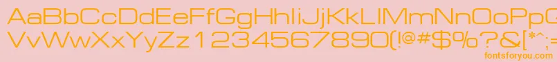 Ft91Normal Font – Orange Fonts on Pink Background