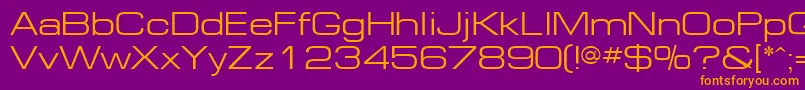 Ft91Normal Font – Orange Fonts on Purple Background