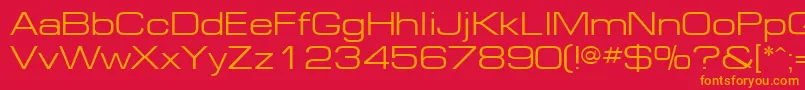 Ft91Normal Font – Orange Fonts on Red Background