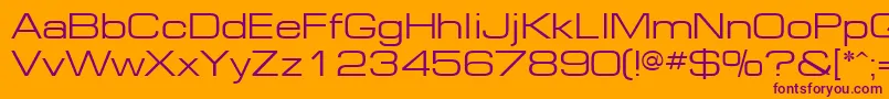 Ft91Normal Font – Purple Fonts on Orange Background