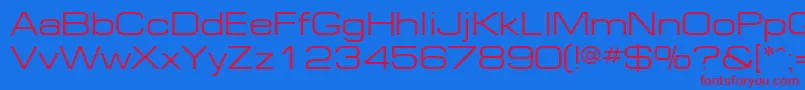 Ft91Normal Font – Red Fonts on Blue Background