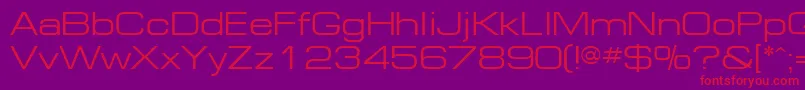 Ft91Normal Font – Red Fonts on Purple Background