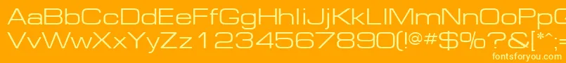 Ft91Normal Font – Yellow Fonts on Orange Background