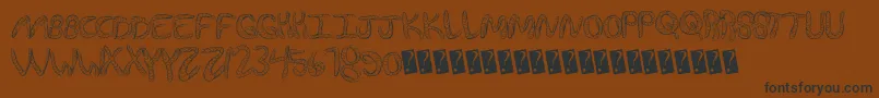 Saiba mais sobre a fonte Wurmfun Fonte Wurmfun – fontes pretas em um fundo marrom