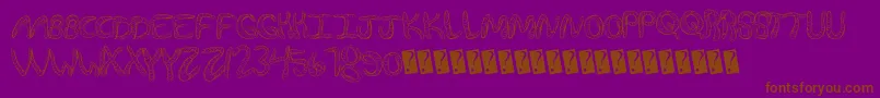Lisätietoja Wurmfun-fontista Wurmfun-fontti – ruskeat fontit violetilla taustalla