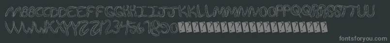 Wurmfun Font – Gray Fonts on Black Background
