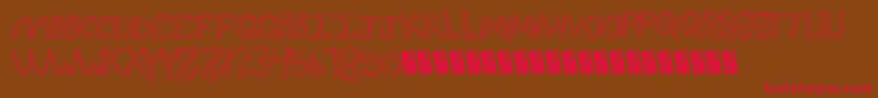 Wurmfun Font – Red Fonts on Brown Background
