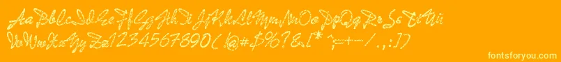 BadGong Font – Yellow Fonts on Orange Background