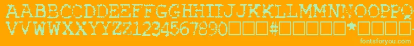 RubberBiscuit Font – Green Fonts on Orange Background