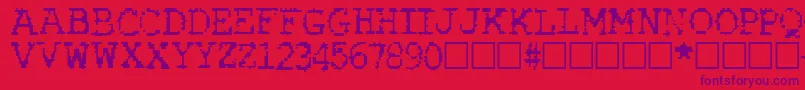 RubberBiscuit Font – Purple Fonts on Red Background