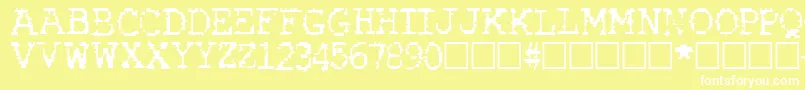 RubberBiscuit Font – White Fonts on Yellow Background